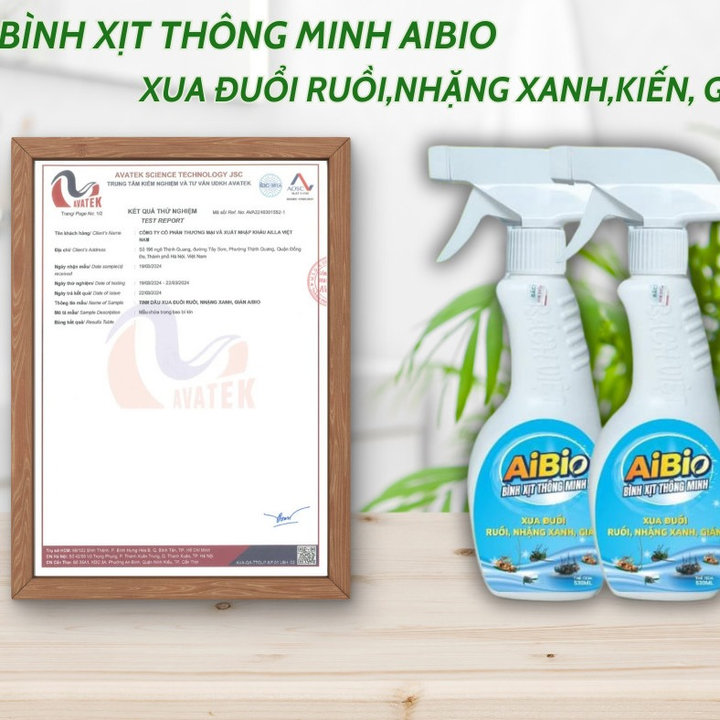 Xịt đuổi Ruồi, Nhặng Xanh, Rán Thông Minh Aibio- Sản Phẩm Sinh Học Không Gây Mùi, Hiệu Quả Toàn Diện, An Toàn Cho Trẻ