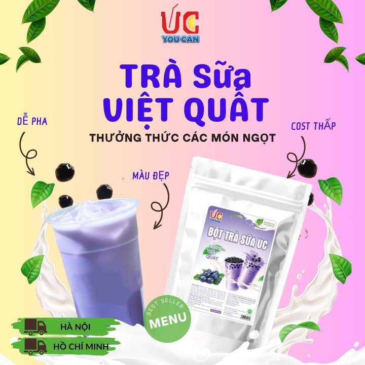 Trà Sữa Việt Quất, Trà Sữa đậm Vị, Thơm Ngon, Nước Uống Giải Khát Dễ Pha Túi 500gr Tsvq – Lady’s Passion