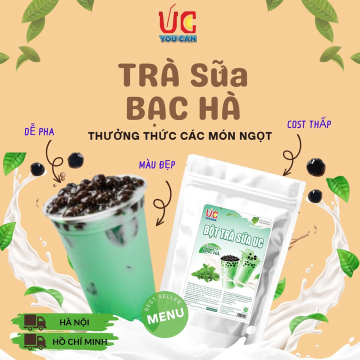 Trà Sữa Bạc Hà, Trà Sữa đậm Vị, Thơm Ngon, Nước Uống Giải Khát Dễ Pha Túi 500gr Tsbh – Lady’s Passion