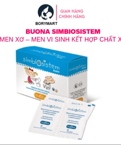 Men Vi Sinh Bổ Sung 10 Tỷ Lợi Khuẩn Và Chất Xơ, Giảm Táo Bón, Giúp ăn Ngon – Hộp 20 Gói 2g Buona Simbiosistem Bustine