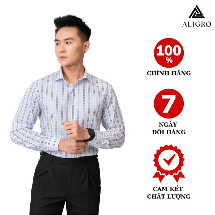 áo Sơ Mi Nam Dài Tay Aligro Chất Liệu Bamboo Cao Cấp Mềm Mịn, Kháng Khuẩn, Chống Tia Uv Algs219 – Aligro