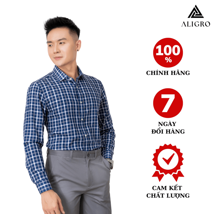 áo Sơ Mi Nam Dài Tay Aligro Chất Liệu Bamboo Cao Cấp Mềm Mịn, Kháng Khuẩn, Chống Tia Uv Algs216 – Aligro