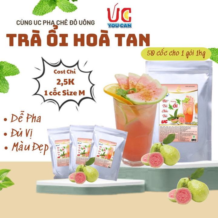 [túi 1kg] Trà ổi Hồng Thơm Ngon, Chuẩn Vị, Dễ Pha, Nước Uống Giải Khát Thanh Nhiệt Tươi Mát – Lady’s Passion