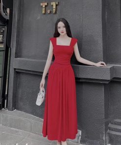 đầm 2 Dây Bảng To Form Dài Chất Thun Lụa – Lê Phương Boutique