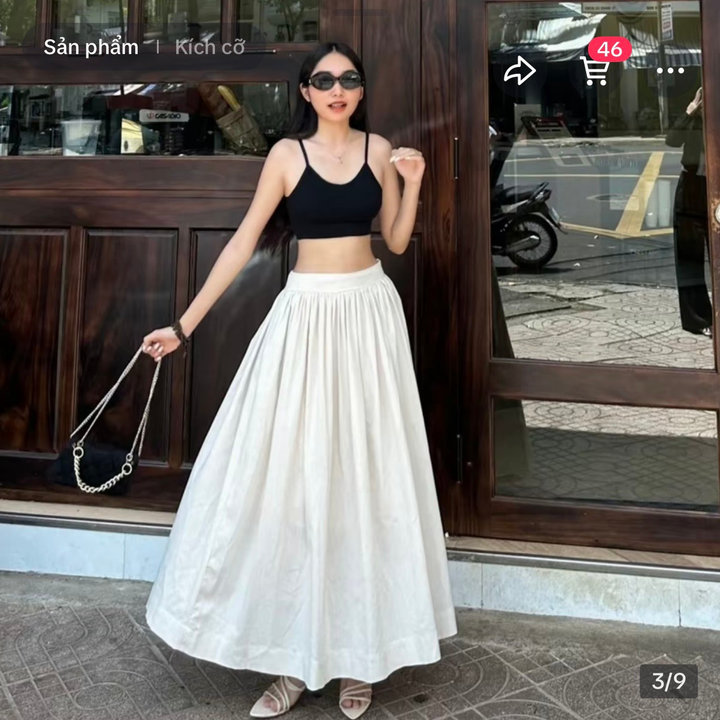 Chân Váy Phồng Dáng Dài Vải Tacta Mềm – Lê Phương Boutique