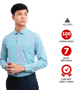 áo Sơ Mi Kẻ Dài Tay Dáng Slimfit Mã Algs187 – Aligro