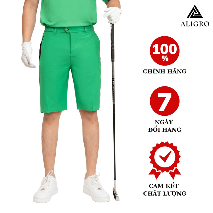 Quần Short Golf Nam Aligro Nhiều Màu Chất Vải Co Giãn Chống Nhăn Cực Tốt, Thoáng Khí, Thấm Hút Tốt Qsmog.20 – Aligro