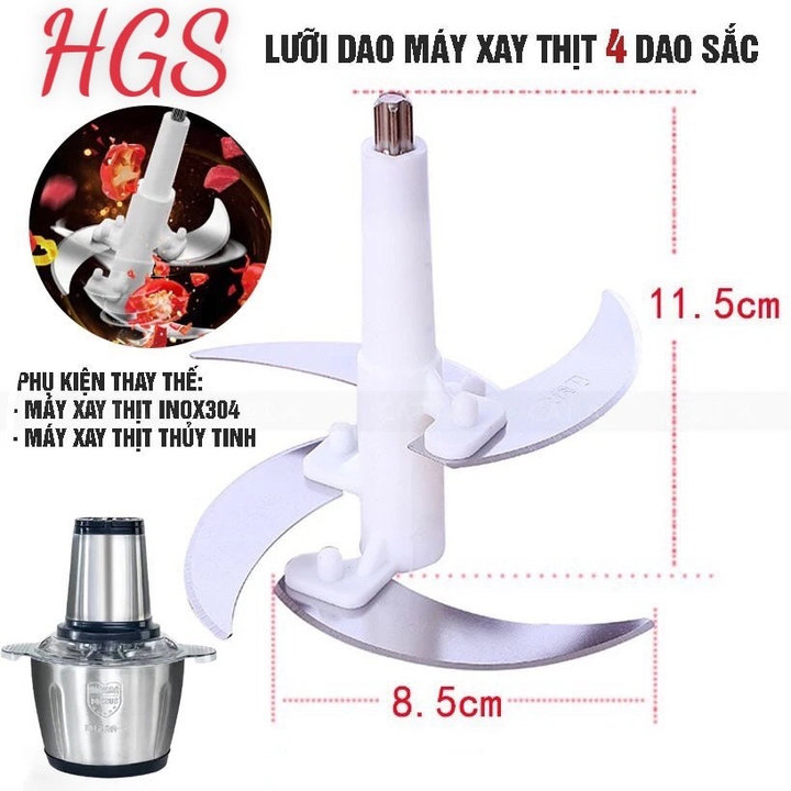 Lưỡi Dao Máy Xay, Lưỡi Dao Thay Thế Dành Cho Máy Xay đa Năng Trục 5 Cạnh – Hgs