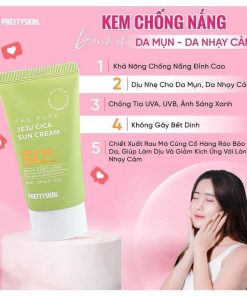 Kem Chống Nắng Phổ Rộng Rau Má Prettyskin 50ml Spf50+ Dưỡng ẩm Chống Nắng Ad584 – ánh Dương