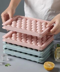 Khay Làm đá Viên Tròn 33 Viên Tiện Dụng