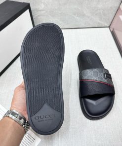 Dép Da Nam Gucci Cao Cấp, Mẫu Mới 2024