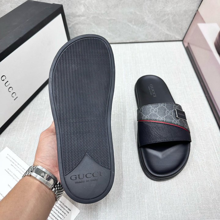 Dép Da Nam Gucci Cao Cấp, Mẫu Mới 2024