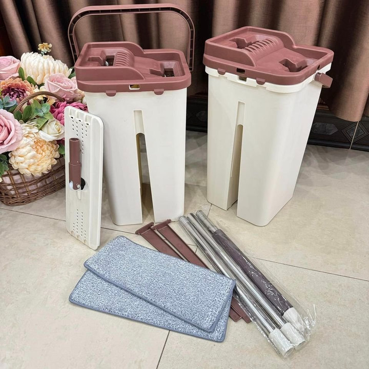 Bộ Chổi Lau Nhà Tự Vắt Tặng Kèm Chổi Và 2 Khăn Tiện Dụng
