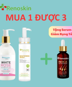 Combo Tắm Trắng Tặng Serum Giảm Rụng Tóc Inoca