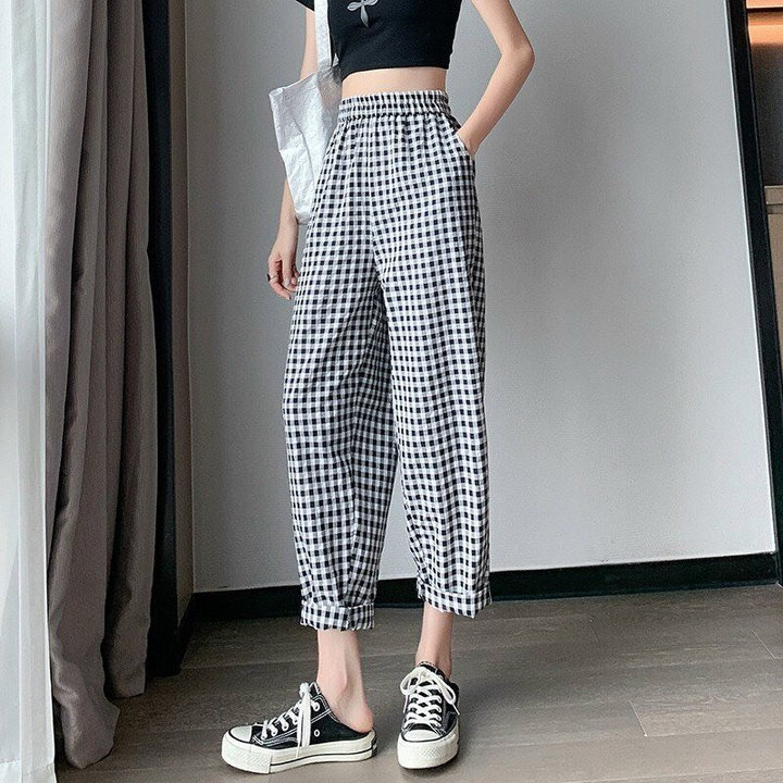 Quần Nữ Dài Caro Lưng Thun – Ausa House