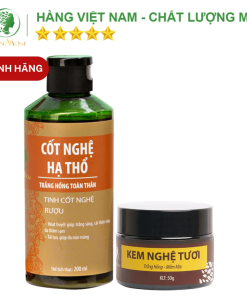 Bộ Dưỡng Trắng Hồng Da Mặt Và Sáng Da Body Wonmom (1 Kem Nghệ Tươi + 1 Cốt Nghệ Hạ Thổ)