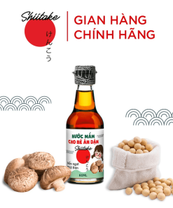 Nước Mắm Shiitake Cho Bé ăn Dặm Từ 6 Tháng Tuổi Làm Từ Nấm Ngọt Nhật Bản An Toàn Giúp Bé ăn Ngon Miệng, Kích Thích Vị Giác 60ml/chai – Làng Chài Xưa