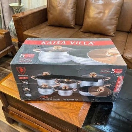 Hàng Chính Hãng 5 đáy 8 Kg – Bộ 6 Nồi Chảo Inox Kaisa Villa Kv-6618 Dùng được Cho Mọi Loại Bếp, An Toàn Với Máy Rửa Bát