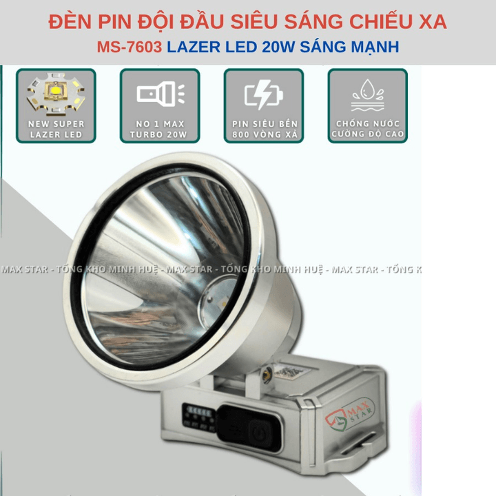 đèn Pin đội đầu Siêu Sáng Chiếu Xa Ms 7603 Led Laler Công Suất 20w Gd188 – Lady’s Passion