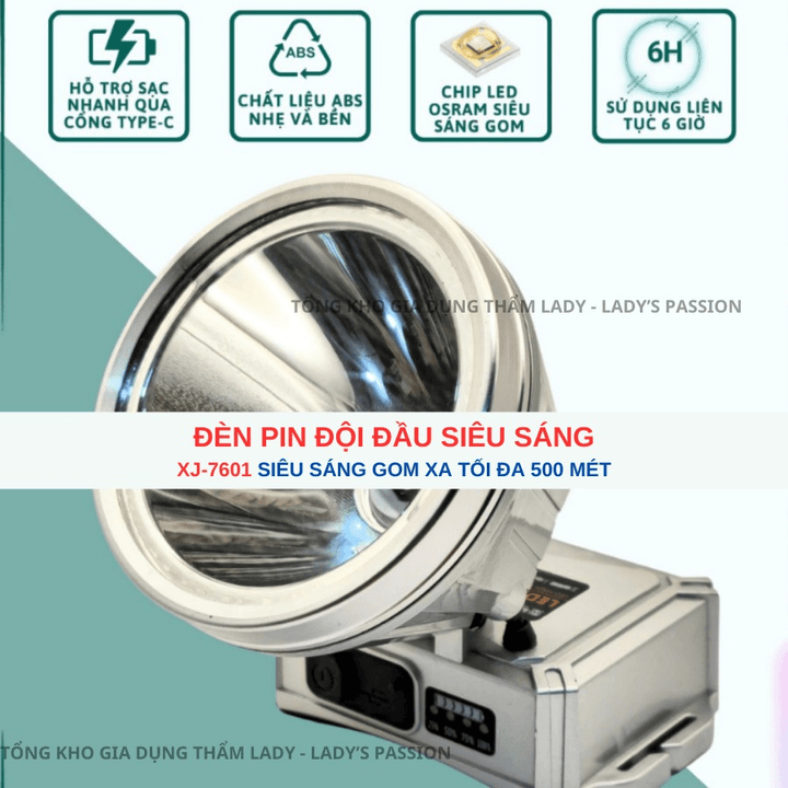 đèn Pin đội đầu Siêu Sáng Xj-7601 Chiếu Xa Tối đa 500 Mét Soi Sáng Liên Tục 6 Giờ Gd186 – Lady’s Passion