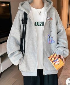 áo Khoác Hoodie Nam Nữ Có Nón Phối Khóa Kéo In Pikachu Xanh Grande One Dễ Thương -htm Fashion