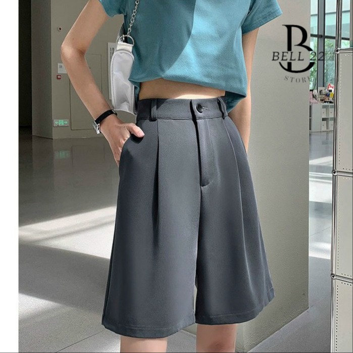Quần Culottes Dáng Short Quần đùi Nữ ống Rộng Lưng Cao B1556 – Bell22 Store