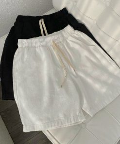 Quần Short Nam Nữ Kaki Trơn Dây Rút – Ausa House