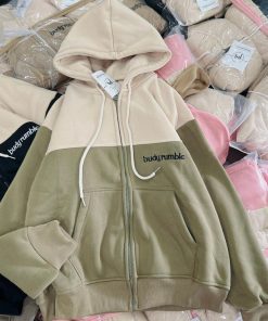 áo Khoác Nỉ Dệt Nam Nữ Form Rộng Logo Thêu Body Rumble Có Túi Trong Thiết Kế Nón To Chống Nắng Tốt -htm Fashion