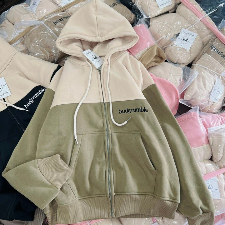áo Khoác Nỉ Dệt Nam Nữ Form Rộng Logo Thêu Body Rumble Có Túi Trong Thiết Kế Nón To Chống Nắng Tốt -htm Fashion