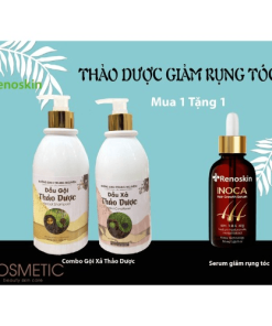 Combo Gội Xả Dưỡng Sinh Tặng Serum Giảm Rụng Tóc Inoca Renoskin