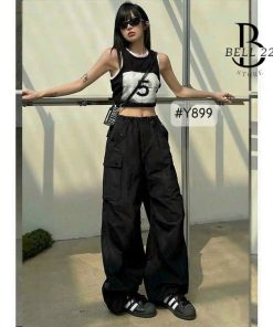 Quần Jogger Gió Cúc Túi Hộp Dây Rút B1574 – Bell22 Store