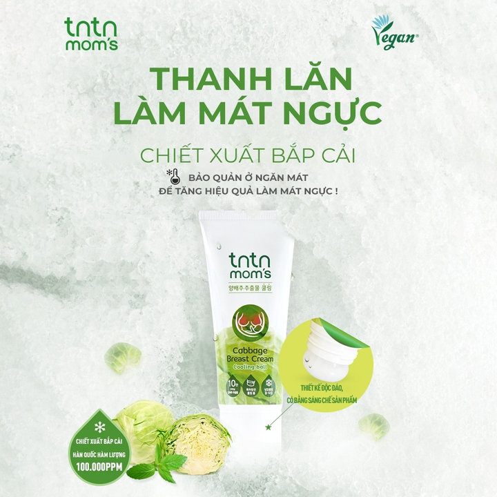 Thanh Lăn Làm Mát Ngực Bắp Cải Tntn’s Mom Thuần Chay 100ml/3.38 Fl.oz