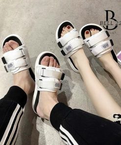 Dép Quai Ngang Nam Nữ Unisex 2 Quai Dán Phong Cách Ullzang Hàn Quốc B1596 – Bell22 Store