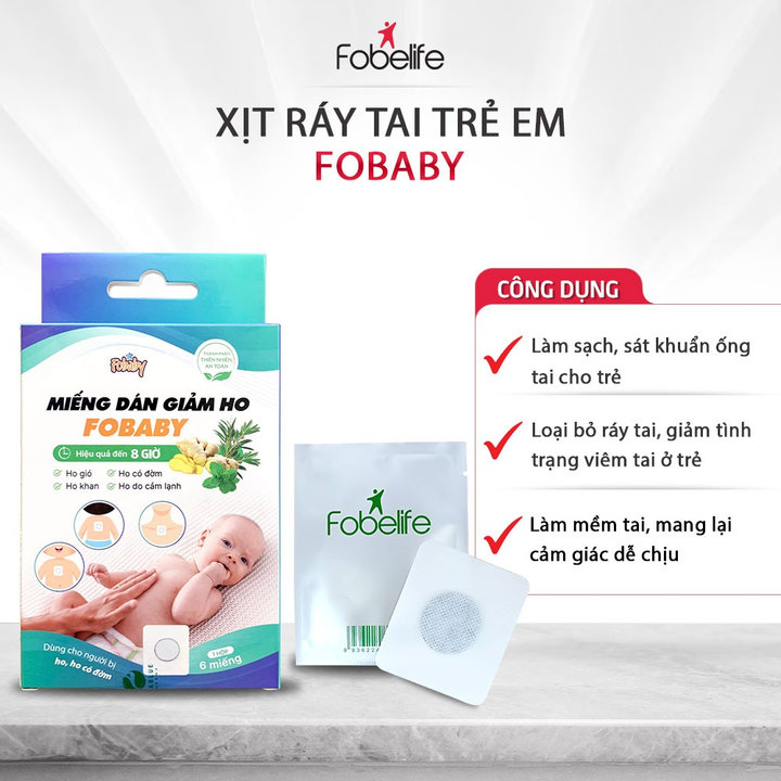 Miếng Dán Giảm Ho Fobaby Cho Bé – Fobelife