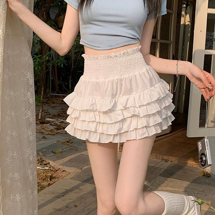 Chân Váy Tầng Xòe Lụa Hàn Lưng Thun – Lê Phương Boutique