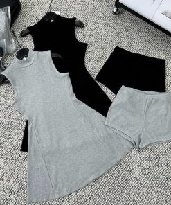 đầm Xòe Cổ Lọ Kèm Quần Ngắn – Lê Phương Boutique