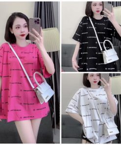 [ Rẻ Vô địch ] áo Thun Cotton Su Form Rộng Tay Lỡ – Balenciaga