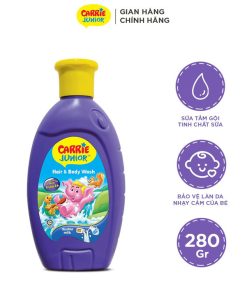 Combo 2 Sữa Tắm Gội Cho Bé Carrie Junior Chiết Xuất Trái Cây Thiên Nhiên Tính Chất Sữa 280g