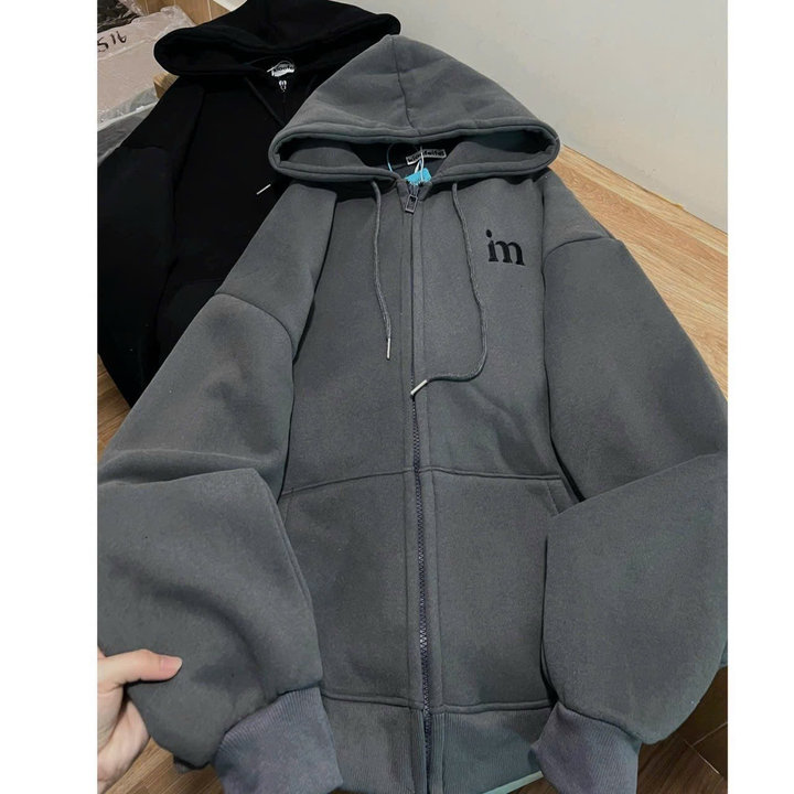 áo Hoodie Nam Nữ Form Rộng Thêu In Có Nón Chất Nỉ Mịn Dày Cao Cấp -htm Fashion