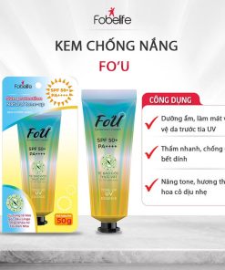 Kem Chống Nắng Fo’u Spf50+ Pa++++ Nâng Tone, Không Gây Bết Dính Có Thể Dùng Toàn Thân 50g – Fobelife