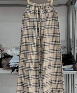 Quâng Kẻ Caro ống Suông Vàng Bbr