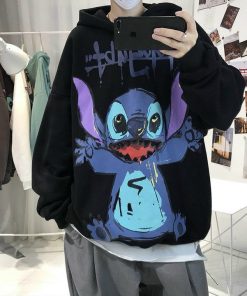áo Hoodie Unisex Chuột Stitch Chất Liệu Nỉ Bông Xuất Hàn Cao Cấp-sht155-minh Hà House