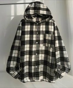áo Sơ Mi Flannel Nq30 Nỉ Dạ Có Nón Và Không Nón Tay Dài Form Rộng Nam Nữ Unisex-sht157-minh Hà House