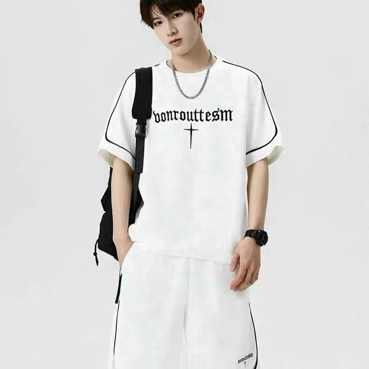 Bộ Quần áo Thể Thao Nam Mùa Hè Unisex, Hình Thêu Sắc Nét, Phong Cách Cao Cấp -sht165 – Minh Hà House
