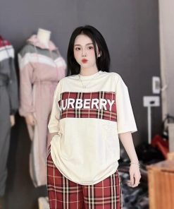 Set Bộ Thun Tăm Lạnh Burberry Phối Màu Bt80y- Nana House