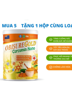 Sữa Obisuregold Curcumin Nano Giúp Giảm đau, Viêm Loét Dạ Dày Hộp 900g – Cao Minh Chung