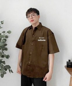 áo Khoác Sơ Mi Nam Nữ Chất Da Lộn Form Rộng In Hình Người Chất Vải Sang Xịn -htm Fashion