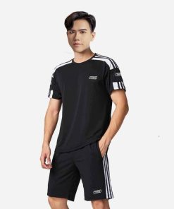 Bộ Quần áo Nam Phối Sọc In Logo Thien Cổ Tròn Tay Ngắn Thể Thao Unisex Tu – Be Yourself