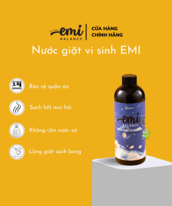 Nước Giặt Vi Sinh Emibalance 500ml Làm Mềm Sợi Vải, Lồng Giặt Sạch Bong Sáng Bóng