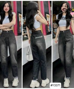 Baggy Jean Nữ Cotton Lưng Cao Mq143 – Min Corner